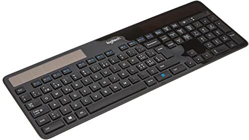 Logitech K750 Solar Tastiera Wireless, Layout Svizzero QWERTZ ‎Nero