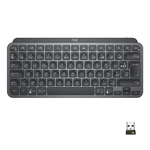 Logitech MX Keys Mini for Business tastiera wireless illuminata, Layout ‎Francese AZERTY Grigio