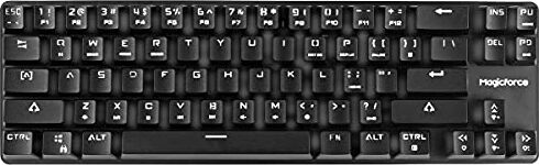 Qisan Tastiera Meccanica Clavier de jeu Gateron Marrone Sensore Retroilluminato Wired Mini Mechanical Design (60%) 68 Tasti Della Tastiera Del Cavo Magicforce Black