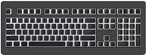 Mkcavne 1 Set Tastiera Meccanica Doppia Pelle Latte Trasparente Keycap Pbt Personalizzato Crema Gelatina Tastiera Cap (nero)