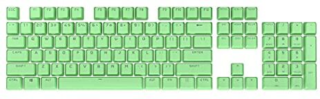 Corsair PBT Double-Shot PRO Keycap Mod Kit Keycaps PBT a doppio scatto Verde menta Fila inferiore standard Superficie strutturata Pareti spesse 1,5 mm Smorzatori O-Ring