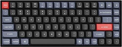 Keychron K2 Pro QMK/VIA Tastiera meccanica senza fili, tastiera cablata Macro programmabile personalizzata con interruttore rosso K Pro sostituibile a caldo,copritastiera PBT per Mac Windows Linux