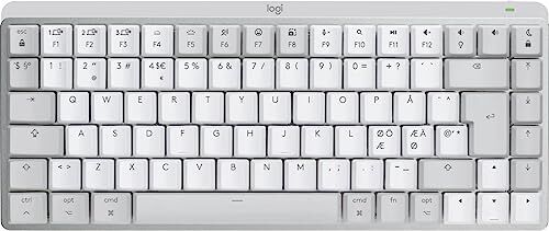 Logitech MX Mechanical Mini Tastiera Retroilluminata Wireless per Mac, Scandinavo QWERTY Pale Grey