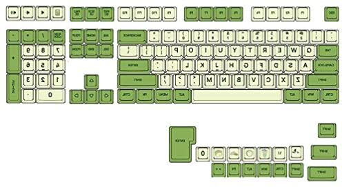 Yisawroy 125 tasti PBT Keycaps DYE-SUB XDA Profilo Matcha Green English Keycap Set Per Tastiera Meccanica Keycap Sostituzione Periferiche Computer Novità- Keycaps Keycaps Keycaps PBT Keycaps 125-Key XDA