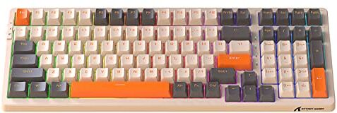 linning Nuovo K98 100Keys meccanico Gaming Keyboard Tre modalità Hot Swap tastiera meccanica di gioco ricaricabile RGB Type-C tastiera (Interruttore crepuscolare/rosso)