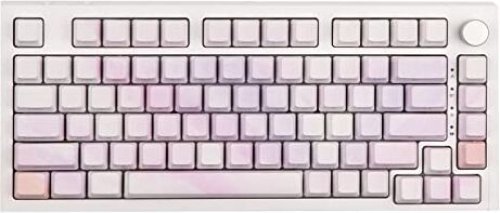 EPOMAKER Peach Sunset 133 PBT Keycaps Set, Lateralmente stampati, Lucentezza laterale attraverso cinque lati sublimazione della tintura OEM Profilo Gradiente Tasti per tastiera da gioco meccanica