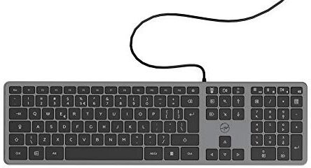 Mobility Lab ML302843 Tastiera Ultra Slim PC Design Elegante e Ultra Sottile QWERTY US International Wired Space Grey 450 x 130 x 28 mm QWERTY US International