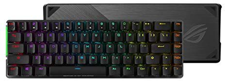 Asus ROG Falchion MX 65% Wireless RGB Gaming Mechanical Keyboard, Cherry MX Red Switches, PBT Doubleshot Keycaps, Wired / 2.4G Hz, Touch Panel, Keyboard Cover Case, Macro Support-Black, UK Layout