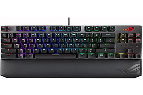 Asus ROG Strix Scope NX TKL Deluxe 80% Tastiera Gaming USB, Meccanica, Switch ROG NX Rossi, RGB, Tasti ABS, Cavo USB Rimovibile, Xcurrate CTRL, Tasto Stealth, Poggiapolsi, Macro, Layout Italia, Nero