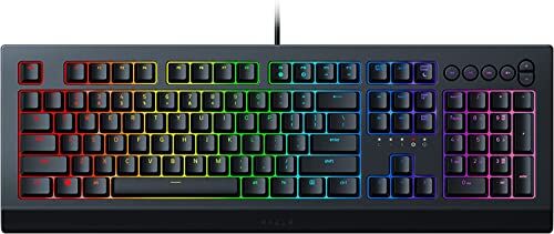 Razer Cynosa V2, Tastiera da Gioco a Membrana, Tastiera con Tasti a Molla Morbida, Tasti Multimediali, Programmabile, Illuminazione RGB, Layout USA, Nero