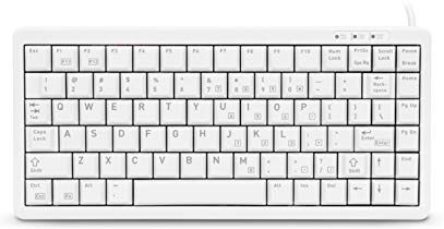 CHERRY Compact-Keyboard G84-4100, Layout Americano, Tastiera QWERTY, Tastiera cablata, Design Compatto, meccanismo ML, Grigio Chiaro