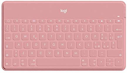 Logitech Keys-To-Go Tastiera Bluetooth, Sottile e Leggera, per iPhone, iPad, Apple TV e tutti i dispositivi iOS, Layout Italiano QWERTY Rosa