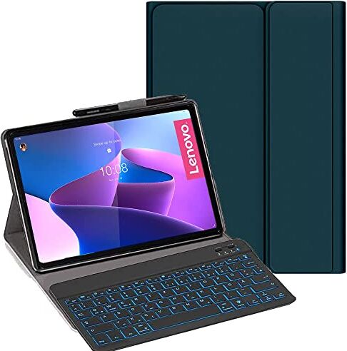 YHFZR Tastiera Custodia per Lenovo Tab P11 Pro 2nd, [Italiana Layout] 7 Colori Backlit Tastiera Wireless Con Custodia Protettiva Per Lenovo Tab P11 Pro 2nd/ Pad Pro 11.2'' TB-132U, Verde