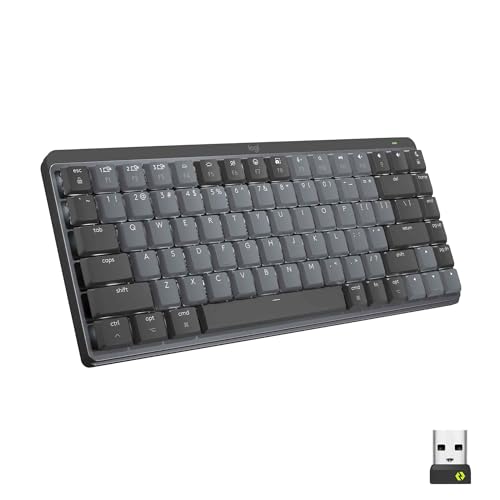 Logitech MX Mechanical Mini Tastiera Retroilluminata Wireless, Bluetooth, USB-C, Layout QWERTY Grigio