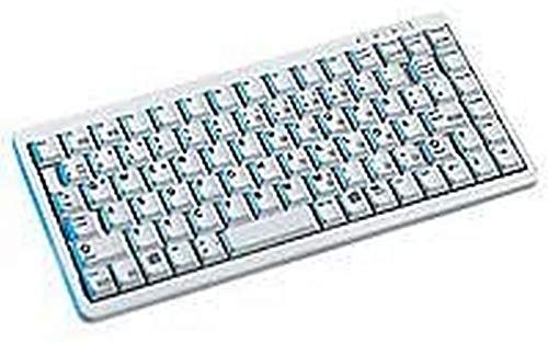 CHERRY Compact Keyboard G84-4100, layout francese, tastiera AZERTY, tastiera cablata, design compatto, meccanica ML, grigio chiaro