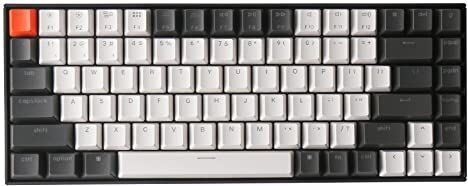 Keychron K2 Tastiera meccanica da gioco senza fili Bluetooth/USB, Hot-swappable 75% Layout 84 tasti RGB LED, per Mac Windows, interruttore Gateron G Pro Brown, versione 2