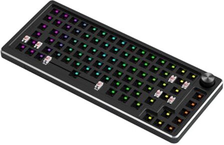 ZONTTR 83 Tasti Alluminio Tastiera Meccanica Kit Wired RGB Hot Swap Personalizzato Metallo Multifunzione Gaming Tastiere Set Nero