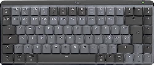 Logitech MX Mechanical Mini Tastiera Retroilluminata Wireless per Mac, Scandinavo QWERTY Space Grey