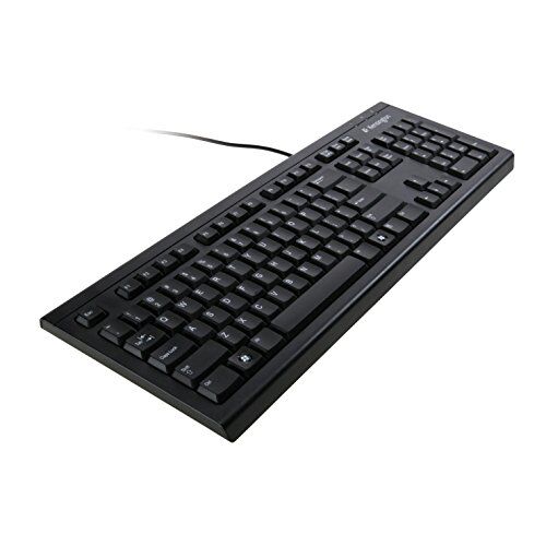 Kensington 104key USB Spill Safe Keyboard Black Pc Lifetime Warr