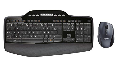 Logitech MK710 Kit Mouse e Tastiera Wireless, Layout Francese Azerty, Nero