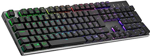 Cooler Master SK653 Wireless Mechanical Keyboard UK Layout Bluetooth/Wired Hybrid, Full-Size, Low Profile Floating Keycaps, Red Switches, RGB Backlighting, PC & MacOS Compatible Gunmetal Grey