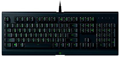 Razer Cynosa Lite Tastiera da gioco (16,8 milioni di colori, tasti completamente programmabili, design robusto e resistente agli schizzi, supporta  Synapse) Layout QWERTY DE   Nero