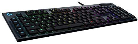 Logitech Tastiera da gioco wireless meccanica 815 LIGHTSPEED, switch LG Clicky Slim, RGB LIGHTSYNC, oltre 30 ore di gioco, 2,4 GHz/Bluetooth, AZERTY francese nera