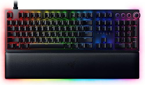 Razer Huntsman V2 (Interruttore Analogico) Tastiera da Gioco Ottica con Bassa Latenza (Interruttori Ottico- Analogicoi, Copri Tasti PBT Doubleshot, Cavo USB-C staccabile) Layout USA, Nero