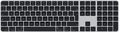 Apple Magic Keyboard con Touch ID e tastierino numerico: Bluetooth, ricaricabile. Compatibile con i computer Mac con chip Inglese (GB), tasti neri