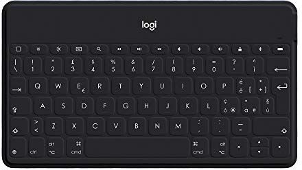 Logitech Keys-To-Go Tastiera Bluetooth, Sottile e Leggera, per iPhone, iPad, Apple TV e tutti i dispositivi iOS, Layout Italiano QWERTY Nero