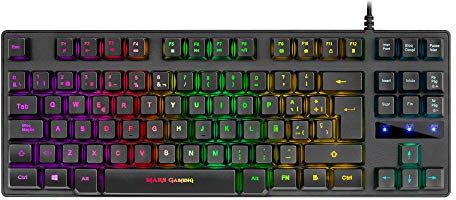 MARSGAMING Mars Gaming MKTKL, tastiera H-Mech RED, RGB a 8 effetti, antighosting, spagnola