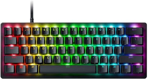 Razer Huntsman V3 Pro Mini Tastiera ottica analogica 60% per esport (Regolazioni rapide integrate, Quadrante digitale multi-funzione e pulsanti di comando dedicati) US-Layout   Nero