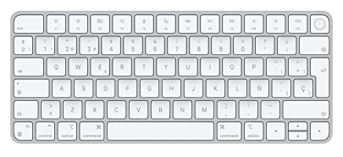 Apple Magic Keyboard con Touch ID: Bluetooth, ricaricabile. Compatibile con i computer Mac con chip Spagnolo, tasti bianchi