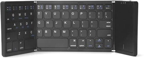 YEYOUCAI B089T Foldable Bluetooth Keyboard Rechargeable with Touchpad(Grey)