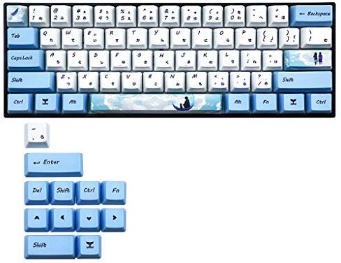 Ranuw Keycaps sostituibili 73 PBT sublimazione Keycaps con modelli carini resistenza all'abrasione adatto per tastiere meccaniche Profilo OEM personalizzato fatto a mano in resina Keycap Keycap in resina