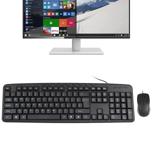 YEYOUCAI KB-8377 USB Wired Keyboard Mouse Set (Black)