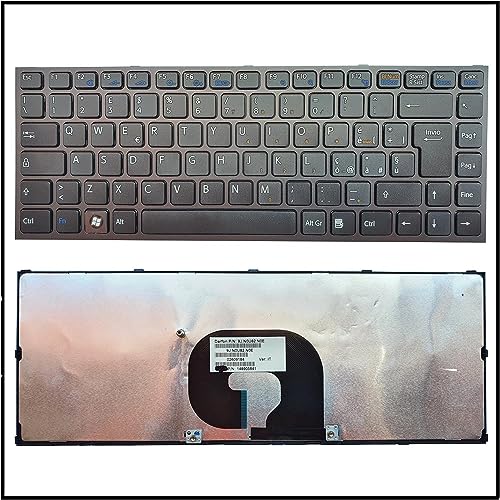 Generico Tastiera Italiana Sony VAIO 148905841 148905811 Nera Frame Nero