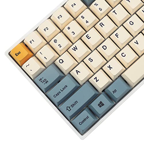 YMDK 145 Albicocca Giallo Colorante Sub Mac Keycaps Spessore PBT Cherry Profile Tappi Chiave per TKL 61 64 68 75 87 96 104 108 GMMK MX Tastiera Meccanica