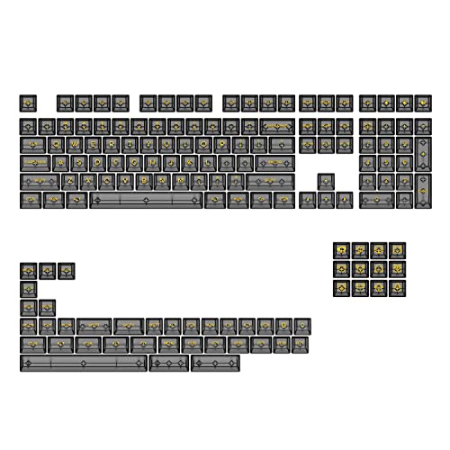 Akko Clear Keycaps per Tastiere Meccaniche, Layout Inglese, Profilo ASA, Esperienze RGB Premium, Set di Tappi Completamente Trasparenti con Modificatori Mac (Nero, 155 Tasti)