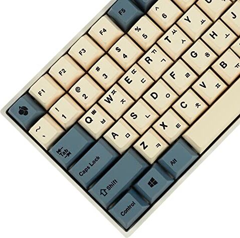 YMDK 145 Albicocca Giallo Coreano Dye-Sub Mac Keycaps Spessore PBT Cherry Profile Tappi chiave per TKL 61 64 68 75 87 96 104 108 GMMK MX Tastiera Meccanica