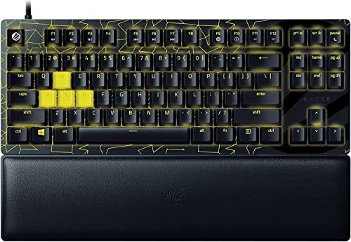 Razer Huntsman V2 Tenkeyless, Interruttore Rosso,, Tastiera da Gioco Ottica, Interruttori Ottici Lineari Gen-2, Copri Tasti Doubleshot PBT, Poggiapolsi Ergonomico, Layout USA, ESL Ed.