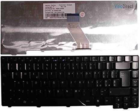 Visiodirect Tastiera Italiana QWERTY nera per portatile ACER Aspire 4720Z  -