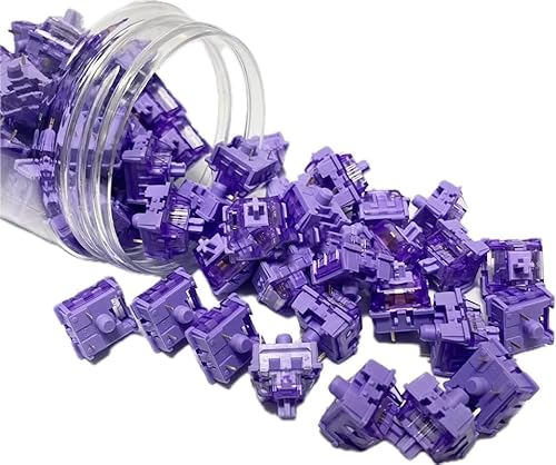 Generico Purple Switches per Tastiera Mecchanica, Switches Tattili, 3 Pin, Trasparente, Interruttore KTT per DIY Kit/Tastiera Gaming(30 Pezzi)