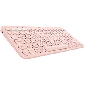 Logitech K380 Tastiera Bluetooth Multidispositivo per Windows, Apple iOS, ‎Bluetooth Wireless, Design Compatto, PC/Mac/Laptop/Smartphone/Tablet, Layout Italiano ‎QWERTY, Rosa