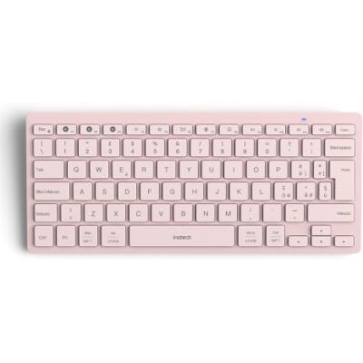 Inateck Tastiera iPad Bluetooth Ultrasottile 3 Canali, Design Ergonomico Tasti grandi, compatibile con iPad, Windows, Android, iOS e sistemi principali, QWERTY Layout, Rosa Inateck Tastiera iPad Bluetooth Ultrasottile 3 Canali, Design Ergonomico Tasti grandi, compatibile con iPad, Windows, Android, iOS e sistemi principali, QWERTY Layout, Rosa