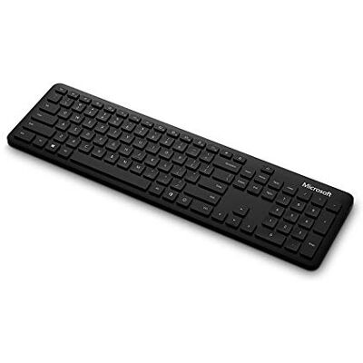 Microsoft — Tastiera Bluetooth per PC e laptop compatibile con Windows, Mac, Chrome OS (tastiera numerica elegante e moderna, tasti Office365 ed Emoji) nera (QSZ-00005) AZERTY Microsoft — Tastiera Bluetooth per PC e laptop compatibile con Windows, Mac, Chrome OS (tastiera numerica elegante e moderna, tasti Office365 ed Emoji) nera (QSZ-00005) AZERTY