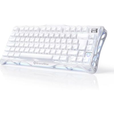 GravaStar Mercury K1 Tastiera meccanica da gioco QWERTZ, colore: bianco GravaStar Mercury K1 Tastiera meccanica da gioco QWERTZ, colore: bianco