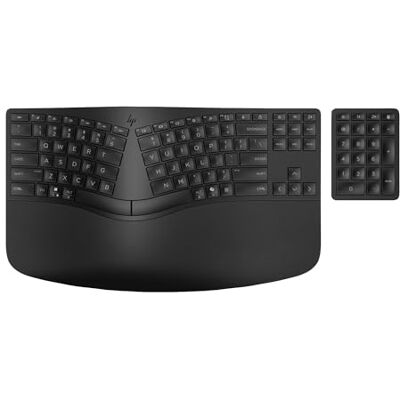 HP 960 Tastiera Ergonomica Wireless, Connessione rapida Swift Pair e Dongle Unifying, 20 Tasti Programmabili, standard Intel Evo, Multidispositivo, Tasto Copilot, Autonomia fino a 24 Mesi, Nero HP 960 Tastiera Ergonomica Wireless, Connessione rapida Swift Pair e Dongle Unifying, 20 Tasti Programmabili, standard Intel Evo, Multidispositivo, Tasto Copilot, Autonomia fino a 24 Mesi, Nero