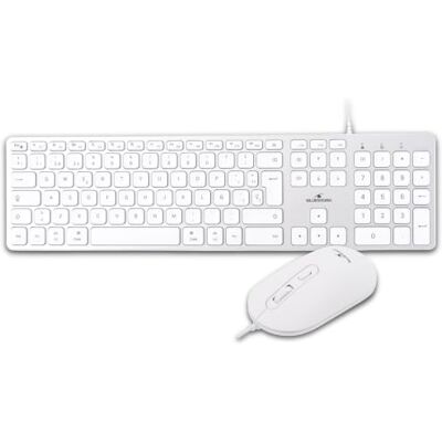 Bluestork Mac-Pack, tastiera e mouse Mac, bianco, USB-C/USB-A, QWERTY ES Bluestork Mac-Pack, tastiera e mouse Mac, bianco, USB-C/USB-A, QWERTY ES