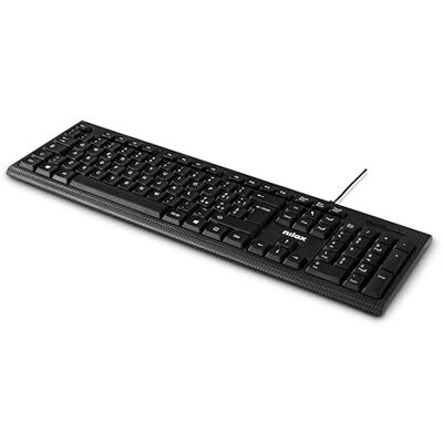Nilox NXKBIT000011 Tastiera USB Ergonomica, Leggera e Compatta con Layout Italiano, Anti-usura, Cavo 1,5 metri, Tastiera Nera Compatibile con Windows, Linux e Mac Nilox NXKBIT000011 Tastiera USB Ergonomica, Leggera e Compatta con Layout Italiano, Anti-usura, Cavo 1,5 metri, Tastiera Nera Compatibile con Windows, Linux e Mac
